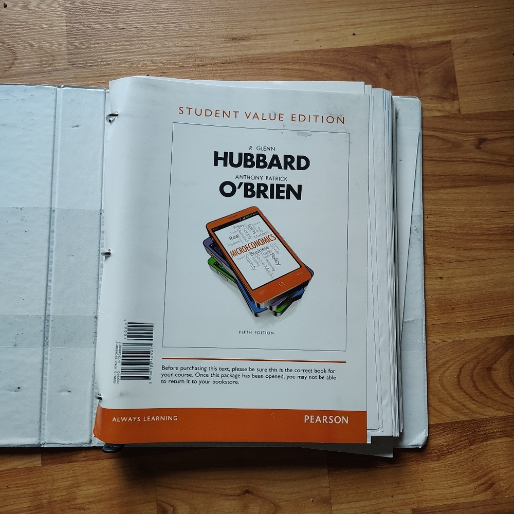 Pearson Microeconomics Binder - Orange and White